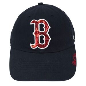 Boston Red Sox Hat Womens Navy Blue Sequin Logo MLB Baseball Cap OSFA '47 Brand